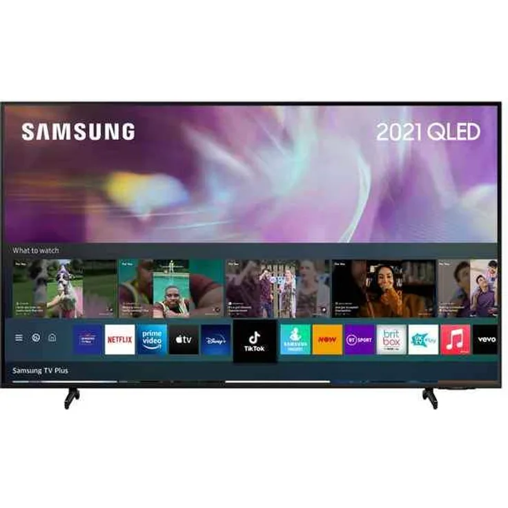 Samsung QE50Q60AAU 125 cm (50 Zoll) QLED Smart TV (Ultra hD, HDR) HD-Triple-Tuner (Sat, Antenne, Kabel) Modelljahr 2021 Energieklasse G (EU-Modell)