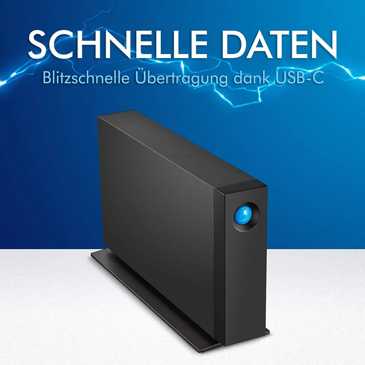 LaCie d2 Professional STHA10000800 - Festplatte - 10 TB - extern (Stationär) - USB 3.1 (USB-C Steckverbinder) - mit Seagate Rescue Data Recovery (STHA10000800) – Bild 3
