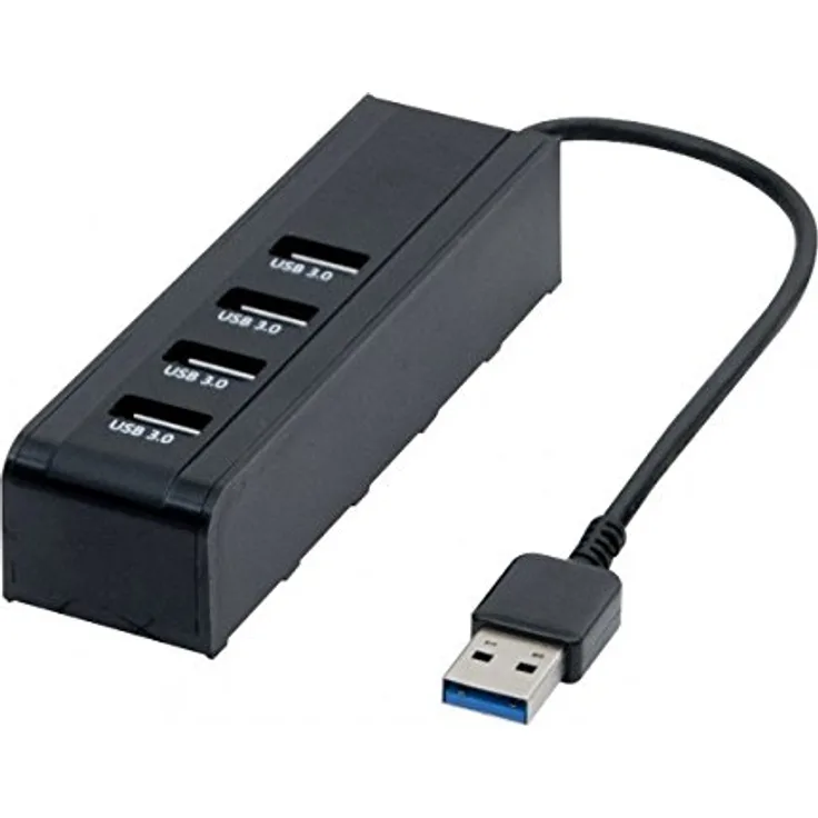 ExertisConnect USB 3.0 Hub, 4 Port Kompakter USB-Hub 3.0 (021306)