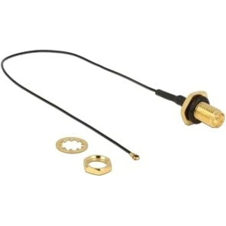 DeLOCK 0.2m, RP-SMA-MHF IV - Koaxialkabel (RP-SMA-MHF IV, RP-SMA, MHF IV-HSC MXHP32, 0,2 m, 50 Ohm, 3,24 mm, 1 Stück(e))