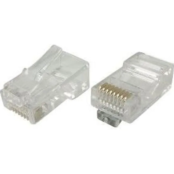 Modularstecker für Rundkabel, ungeschirmt, 8P8C (RJ45), VE: 10 RJ45 Stecker für Patchkabel (39908015)