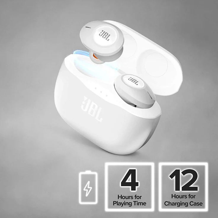 JBL Tune T120 TWS In-Ear Kopfhörer mit Bluetooth, Mikrofon, weiß – Bild 7