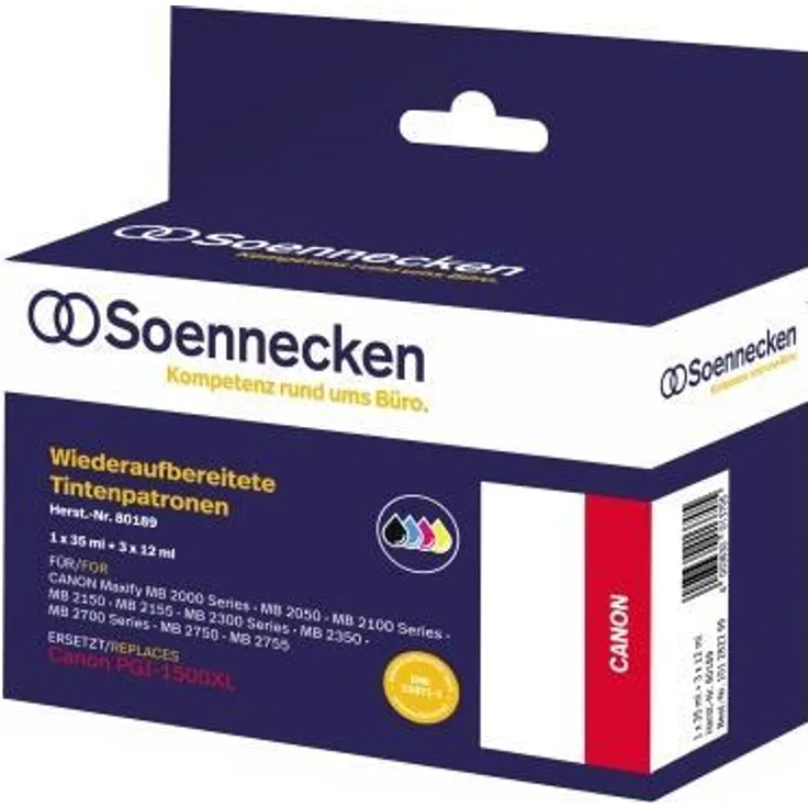 Soennecken Tintenpatrone 80189 wie Canon PGI1500 4St./PA (80189)