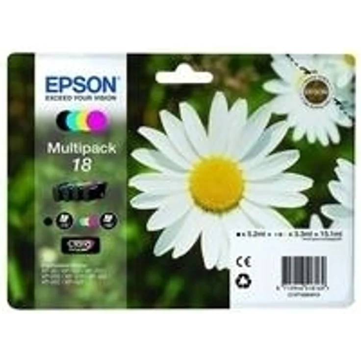 Epson C13T18064022 Multi-Pack (Schwarz, Gelb, Magenta, Cyan) Original Tintenpatronen Pack of 1 – Bild 1