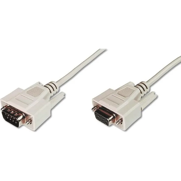 Planet ASSMANN - Serielles Verlängerungskabel - DB-9 (M) - DB-9 (W) - 3 m - geformt, Flügelschrauben - beige (AK-610203-030-E)