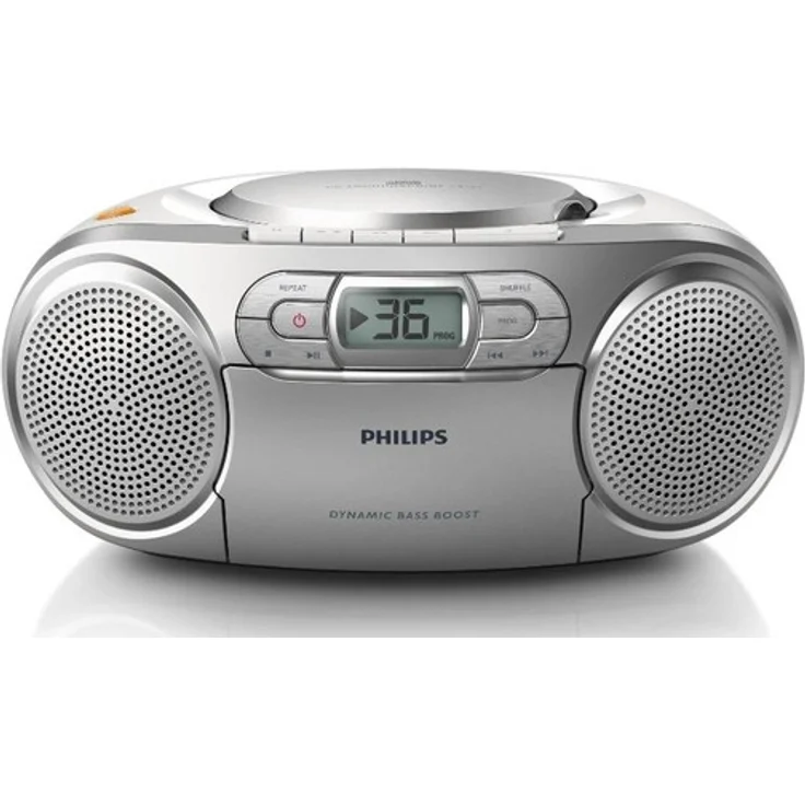 Philips AZ127 Soundmaschine (Dynamic Bass Boost, UKW-Tuner, 20 CD-Titel programmierbar, Kassetten-Deck) silber – Bild 2