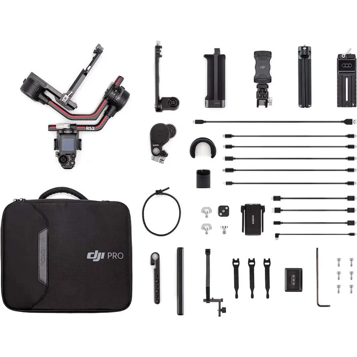 DJI RS 2 Pro Combo - 3-Achsen-Stabilisator-Gimbal für spiegellose/DSLR-Kameras, Nikon Sony Panasonic Canon Fujifilm, Ronin S, 4,5kg Zuladung, Kohlefaser, Focus Motor, Bildübertragungsgerät - Schwarz – Bild 4