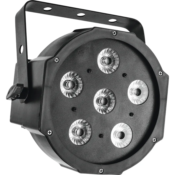 Eurolite LED SLS-6 TCL Spot | Scheinwerfer mit 6 x 8-W-3in1-LED mit RGB-Farbmischung | Musiksteuerung über eingebautes Mikrofon | Durchschleifausgang zur Spannungsversorgung von bis zu 8 Geräten