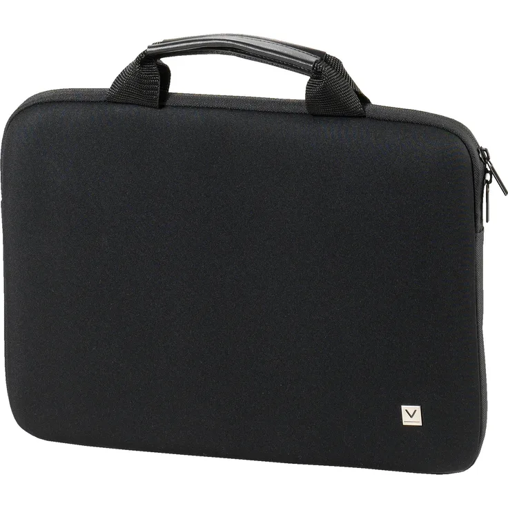 Vivanco Laptop Sleeve mit Tragegriff für 33,8 cm (13,3 Zoll) (inkl. Trolleyband - Außenmaße (BxHxT): ca. 35,7 x 25 x 3 cm) schwarz