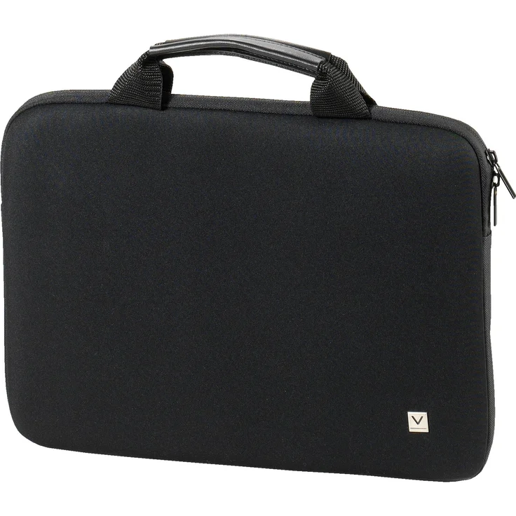 Vivanco Laptop Sleeve mit Tragegriff für 33,8 cm (13,3 Zoll) (inkl. Trolleyband - Außenmaße (BxHxT): ca. 35,7 x 25 x 3 cm) schwarz