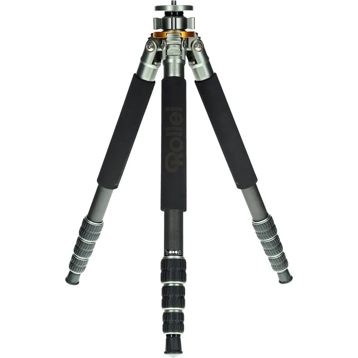 Rollei Lion Rock 20 Carbon Stativ - Robustes Dreibein Stativ mit hoher Stabilität und einer Traglast von 20 kg, perfekt für Reise- und Naturfotografen geeignet (Max. Höhe: 151,5 cm)