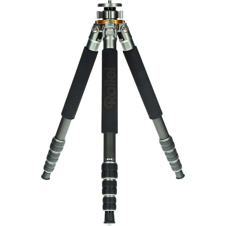 Rollei Lion Rock 20 Carbon Stativ - Robustes Dreibein Stativ mit hoher Stabilität und einer Traglast von 20 kg, perfekt für Reise- und Naturfotografen geeignet (Max. Höhe: 151,5 cm)