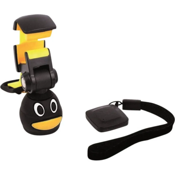 Mantona Smartphone Bottle Selfie Halter Pinguin schwarz-gelb
