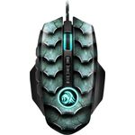 Sharkoon Drakonia II Gaming Maus, optischer Sensor PixArt 3360, 15.000 DPI, 12 programmierbare Tasten, grün