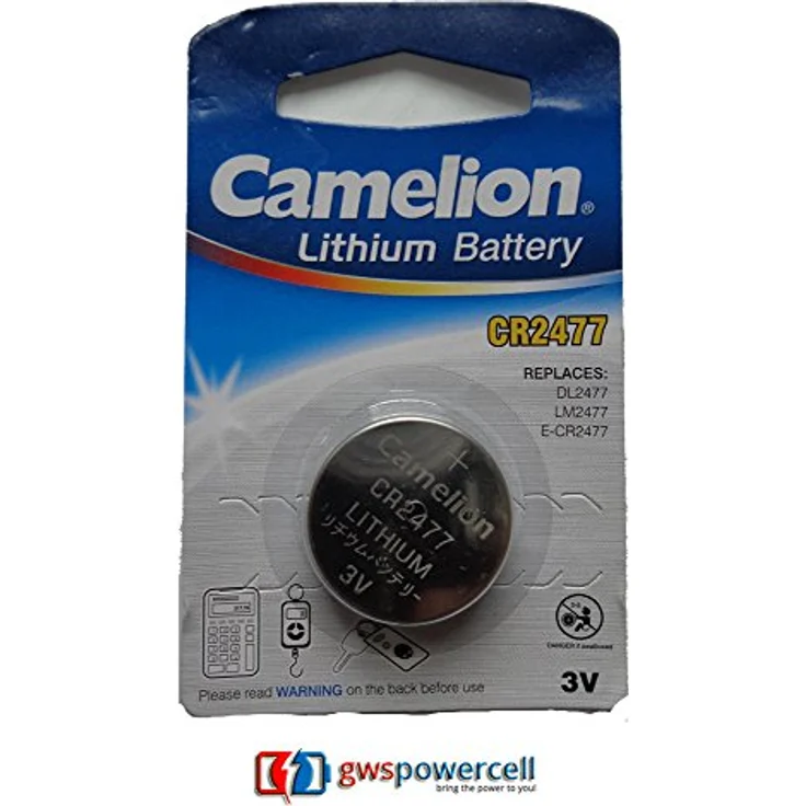 gws-powercell  – Camelion Lithium Knopfzelle CR2477 3 V Blister – Bild 1