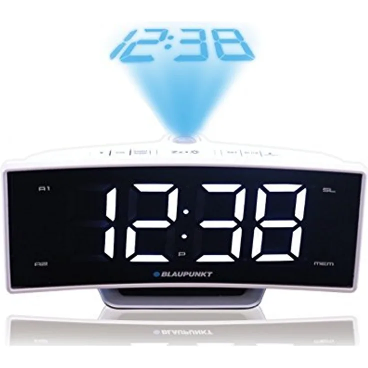 Blaupunkt CRP7WH Radiogerät mit Projektor Uhrenradio LCD Radio Wecker