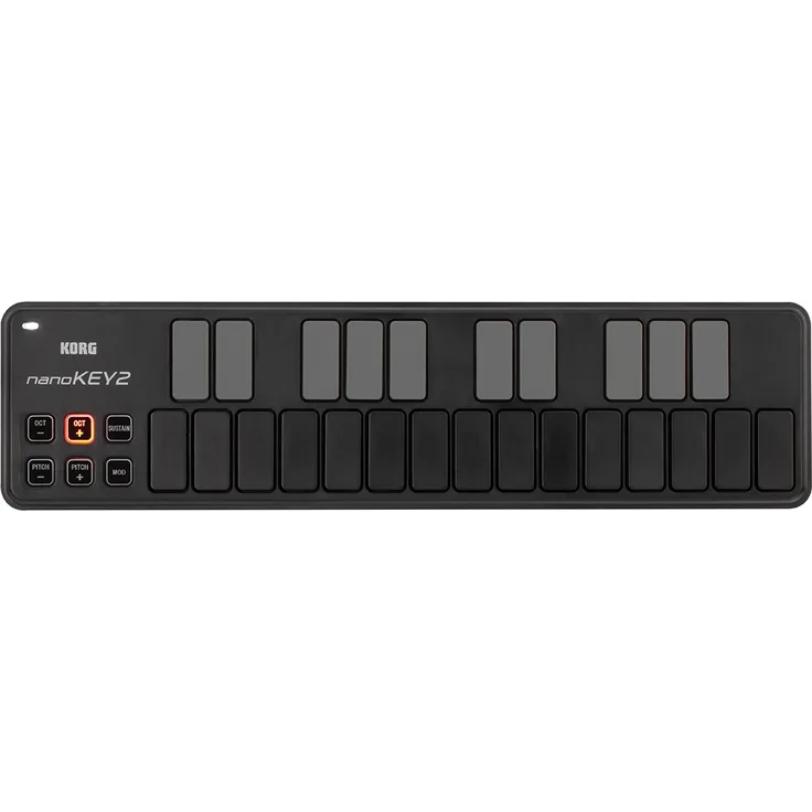 KORG nanoKEY2, USB-MIDI-Keyboard mit 25 Tasten, Schwarz