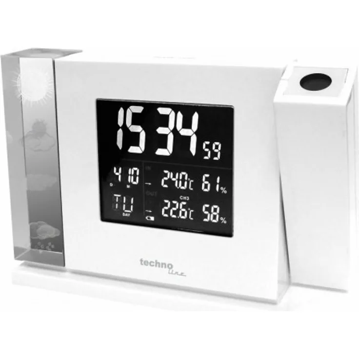 WT 643 Premium-Projektionswecker mit Vorhersage von Wettersituationen und Anzeige von Innen- und Außentemperatur