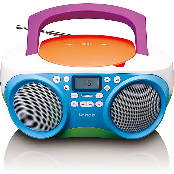 Lenco SCD-41 Tragbares Radio, LCD-Display, mehrfarbig