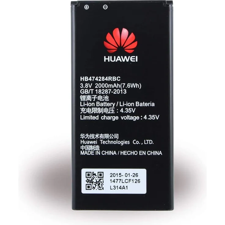 Huawei HB474284RBC Lithium-Ionen Akku, geeignet für Huawei Ascend Y5/Y550/Y625/Y635, 2000 mAh