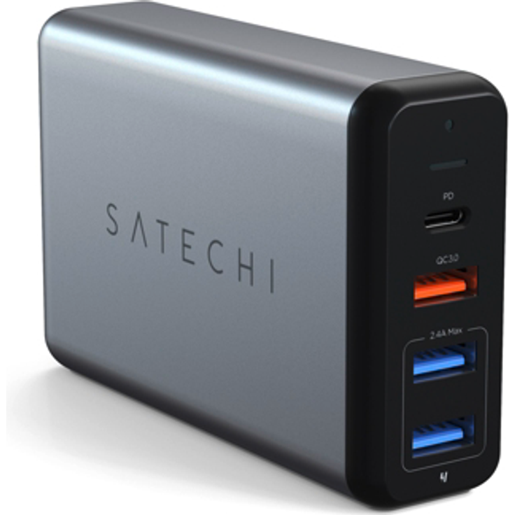 Satechi 75W Multi-Port Travel Charger Space Gray