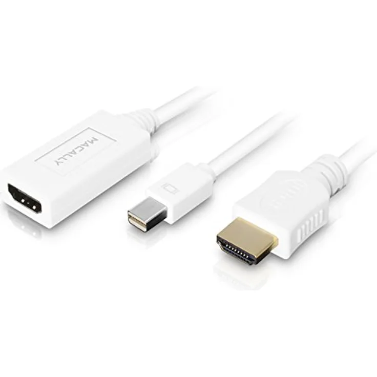 Macally MD-HD6C-4K 180 cm langes Mini-DisplayPort-zu-HDMI-Kombi-Kabel mit Unterstützung von Ultra HD (4K)