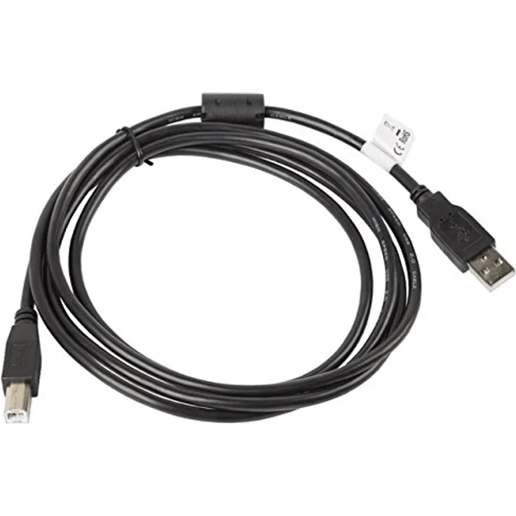 Kabel Lanberg CA-USBA-11CC-0018-BK (USB 2.0 M - USB 2.0 Typ BM, 1,8 m, kolor czarny) (CA-USBA-11CC-0018-BK)