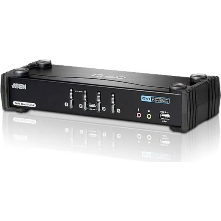ATEN CubiQ CS1784A 4-Fach KVM Umschalter (DVI, USB 2.0, 2.1 Audio)