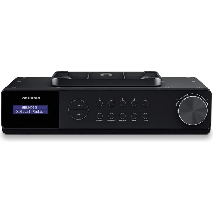 Grundig DKR 1000 BT Unterbauradio mit Bluetooth, TFT-Display, Wecker, geeignet für Küche, schwarz – Bild 1