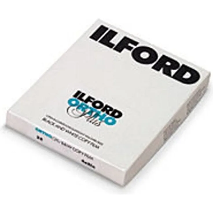 Ilford Ortho Plus Planfilm (Schwarzweiß, für Halbton-Kopierarbeiten, 4 x 5'' (10,2, x 12,7 cm)), 25 Blatt