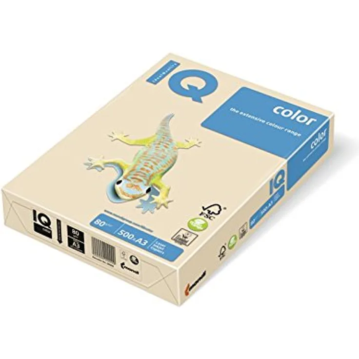 Iq 129963 - Mehrfachfunktionen-Papier IQ COLOR 80 G A3 cremefarben - 500 Blätter