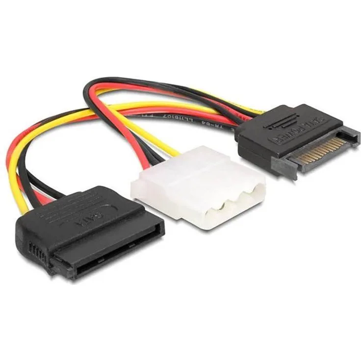DeLOCK - Netzteil - 15 PIN SATA Power (M) - interne Stromversorgung, 4-polig, 15 PIN SATA Power (W) - 17 cm (65235)