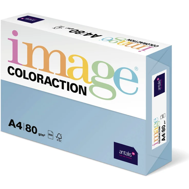 Image Coloraction - farbiges Kopierpapier Iceberg-eisblau 80g-m² A4 - Paket zu 500 Blatt – Bild 1