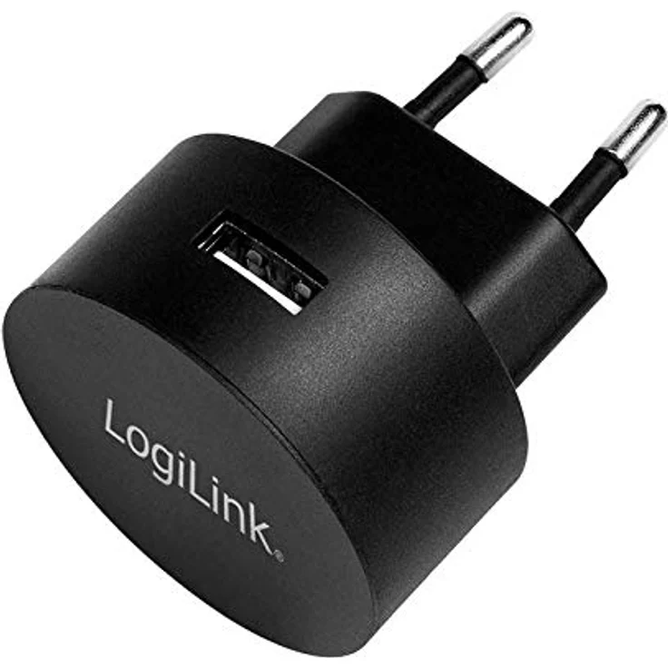 LogiLink PA0217 Fast Charging - USB Steckdosenadapter (1x USB-A, 10,5W) für Smartphones-Tablets-MP3-MP4 Player-eBooks-Navi-etc. mit Überlade-, Tiefentlade-, Überlast- und Kurzschlussschutz, schwarz – Bild 1