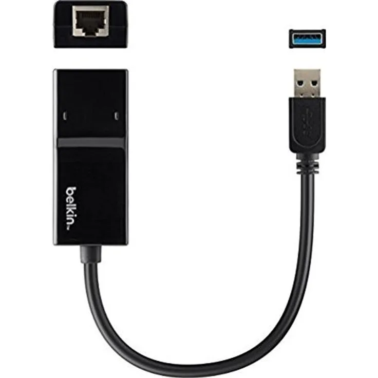 Belkin USB 3.0 Gigabit Ethernet Adapter (kompatibel mit Nintendo Switch) schwarz