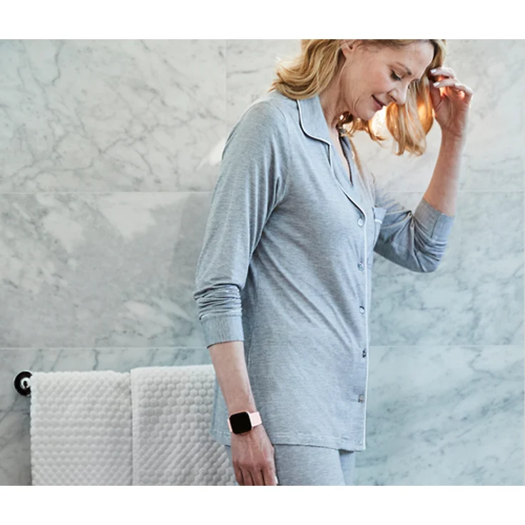 Fitbit Versa 2 Smartwatch Unisex, Einheitsgröße, Aluminiumgehäuse, Creme/Kupferrosé – Bild 7
