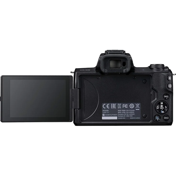 Canon EOS M50 spiegellose Systemkamera mit Objektiv EF-M 15-45mm IS STM (24,1 MP, dreh- und schwenkbares 7,5 cm (3 Zoll) Touchscreen LC-Display, Digic 8, 4K Video, OLED EVF, WLAN, Bluetooth), schwarz – Bild 5