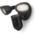 Ring Floodlight Cam Wired Pro, Videoaufnahmen in HDR, 3D-Bewegungserfassung, festverdrahtete Installation, Schwarz