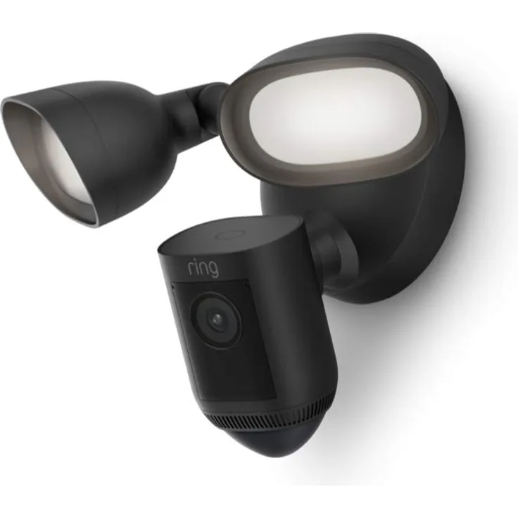 Ring Floodlight Cam Wired Pro, Videoaufnahmen in HDR, 3D-Bewegungserfassung, festverdrahtete Installation, Schwarz