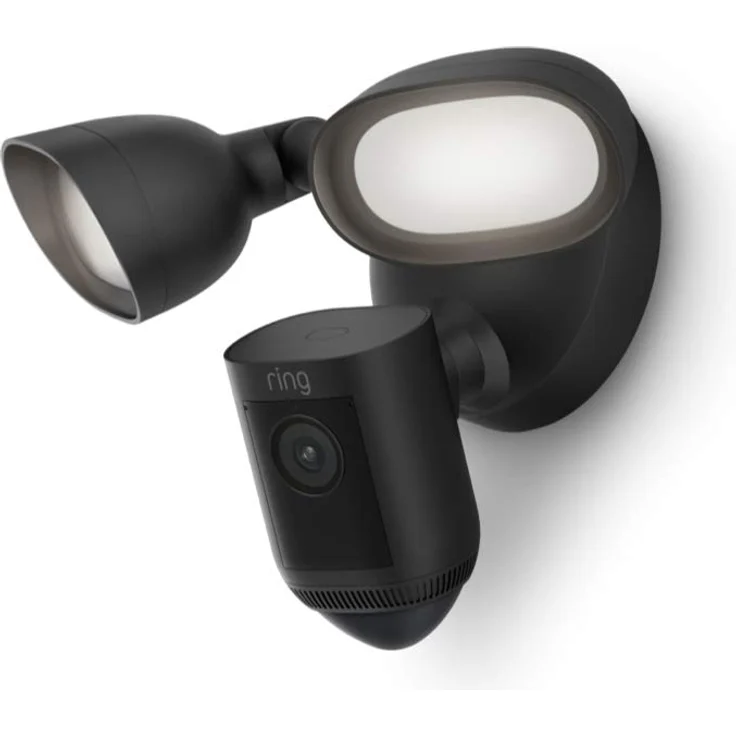 Ring Floodlight Cam Wired Pro, Videoaufnahmen in HDR, 3D-Bewegungserfassung, festverdrahtete Installation, Schwarz – Bild 1