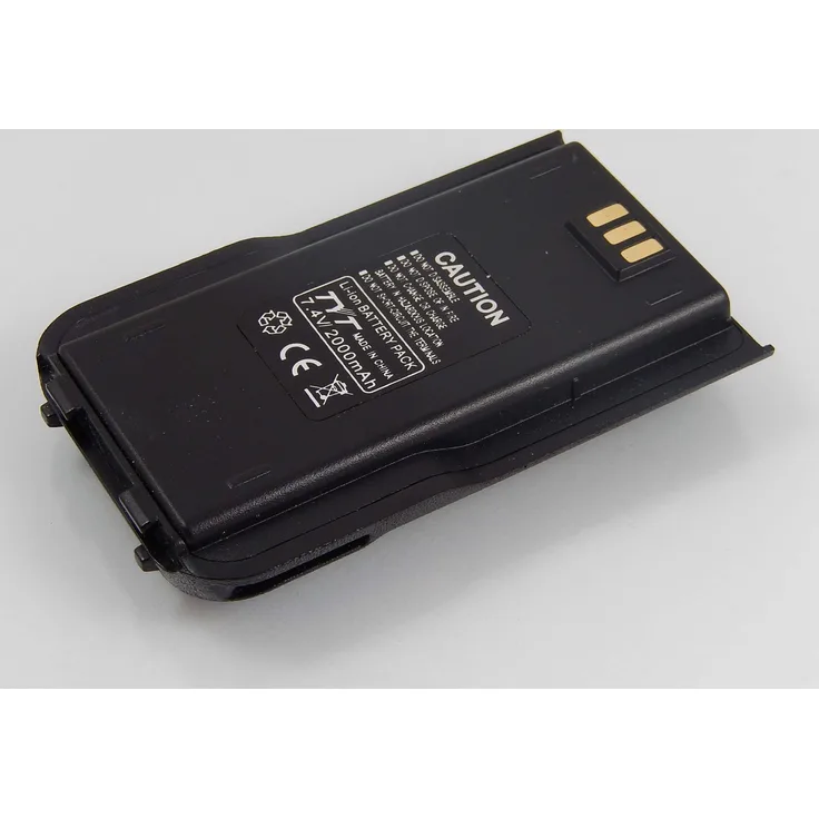 VHBW Akku, geeignet für Funkgerät, Walkie Talkie TYT/Tytera MD-380, MD-446 2000 mAh, 7,4 V, Li-Ion