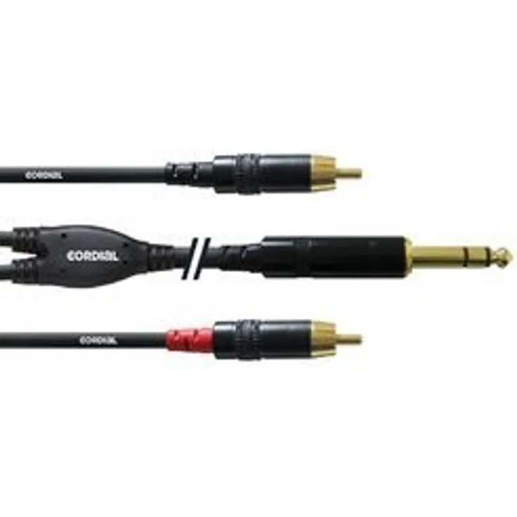 CORDIAL Y-Kabel mit Stereo-Buchse - 2 Cinch 3 m