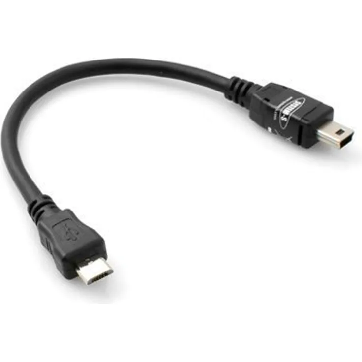 SYSTEM-S Mini USB (Male) zu Micro USB (Male) Adapter Kabel ca. 10 cm