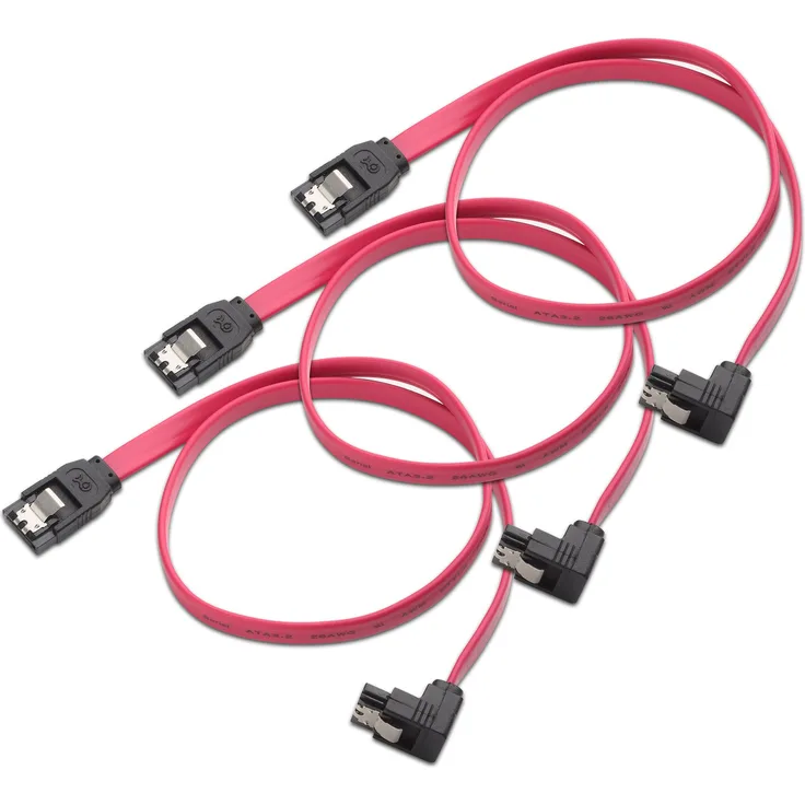 Cable Matters 104008  18 x 3  Pack 3-Kabel (SATA III, rote, 6 Gbit/s), 45 cm