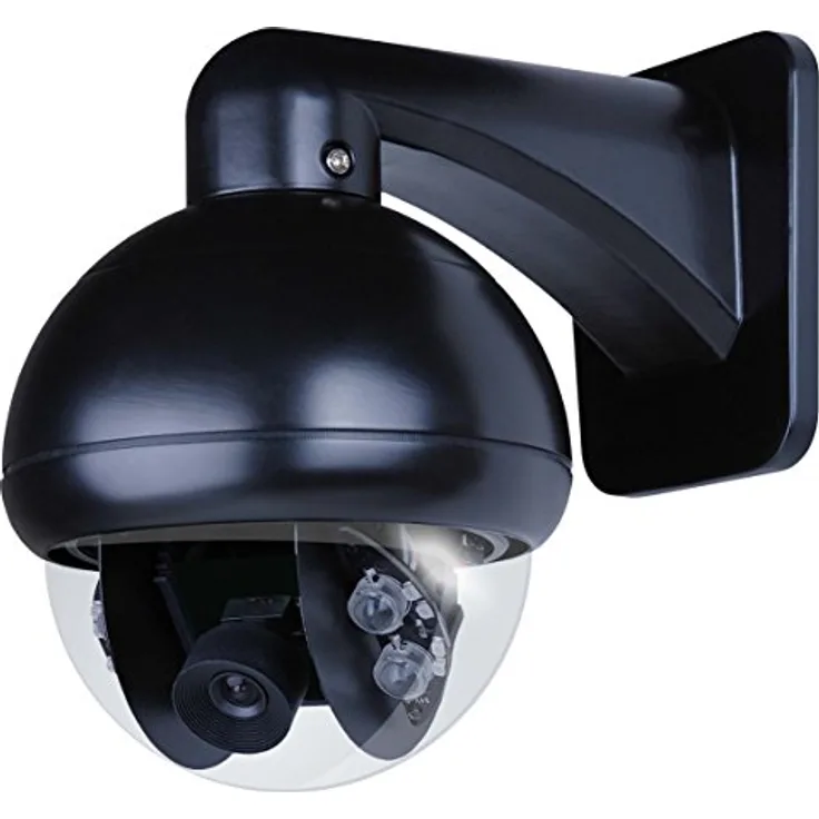 Smartwares DVR722C Kabelloses System Zusatz-Dome-Kamera HD für die Überwachungssysteme DVR724S - DVR728S für den Innen- und Außenbereich, 720 Pixel, 8 W, Schwarz