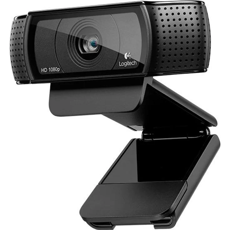 Logitech C920 HD PRO Webcam, Full-HD 1080p, 78° Sichtfeld, Autofokus, Klarer Stereo-Sound, Belichtungskorrektur, USB-Anschluss - Schwarz (960-001055) – Bild 1