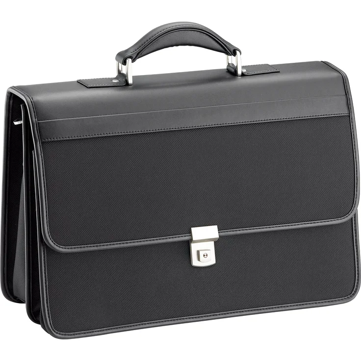 D&N Business Line Aktentasche, 43 cm, 22 Liter, Schwarz