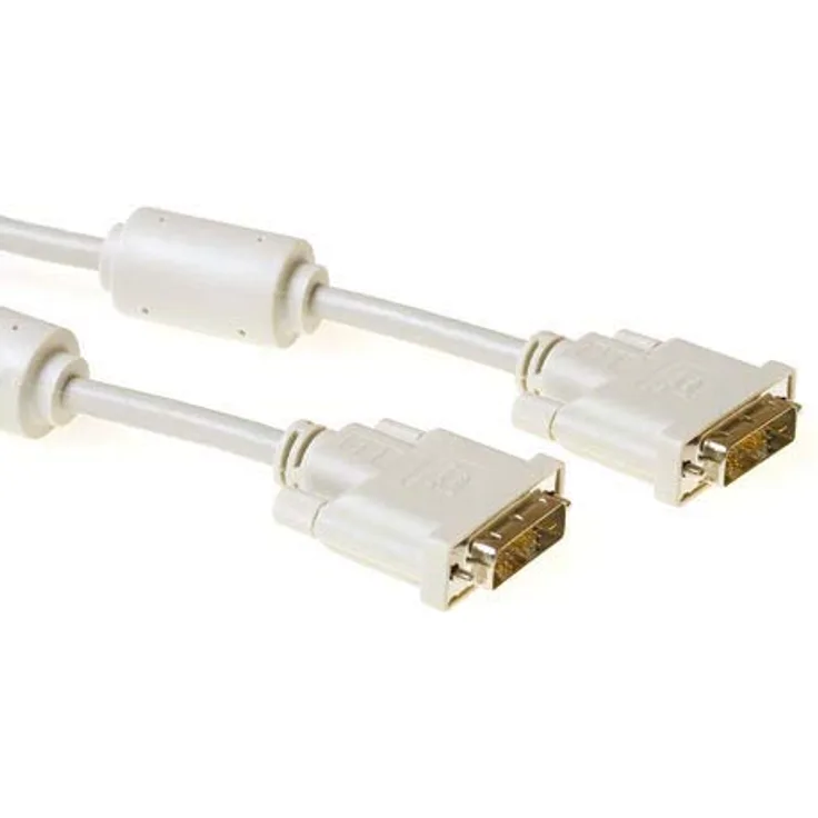 ACT High quality DVI-D connection cable male - male 3 m DVI-Kabel Elfenbein (AK3621)