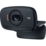 Logitech C525 Webcam, HD 720p, 69° Sichtfeld, Autofokus, 360° Schwenkradius, USB-Anschluss, Zusammenklappbar, Universalhalterung, Für Skype, FaceTime, Hangouts, etc., PC-Mac-ChromeOS-Android - Schwarz