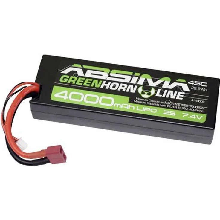 Absima Modellbau-Akkupack (LiPo) 7.4V 4000 mAh Zellen-Zahl: 2 45 C Box Hardcase T-Stecksystem